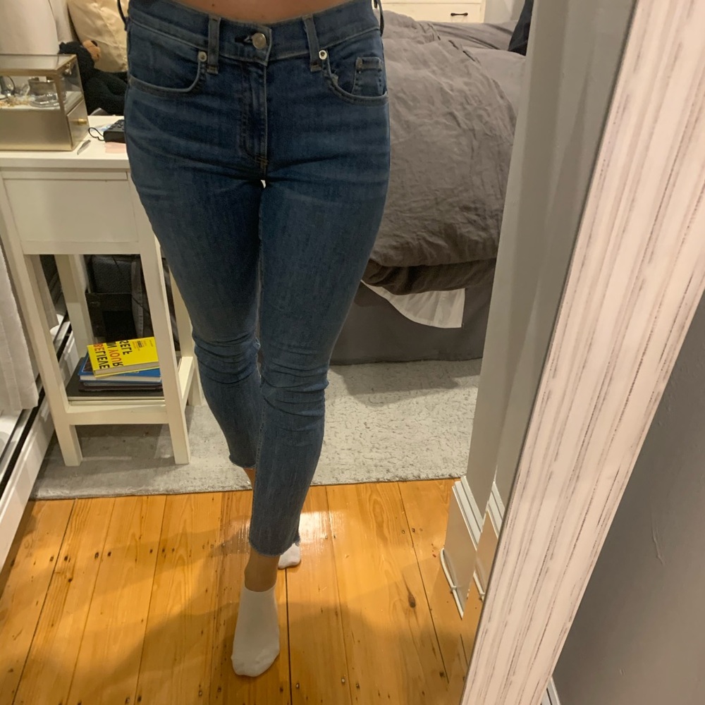 Rag & Bone Mid Rise Ankle Crop Jeans